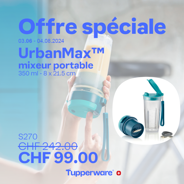 Offre du mixer portatif Tupperware Urban Max